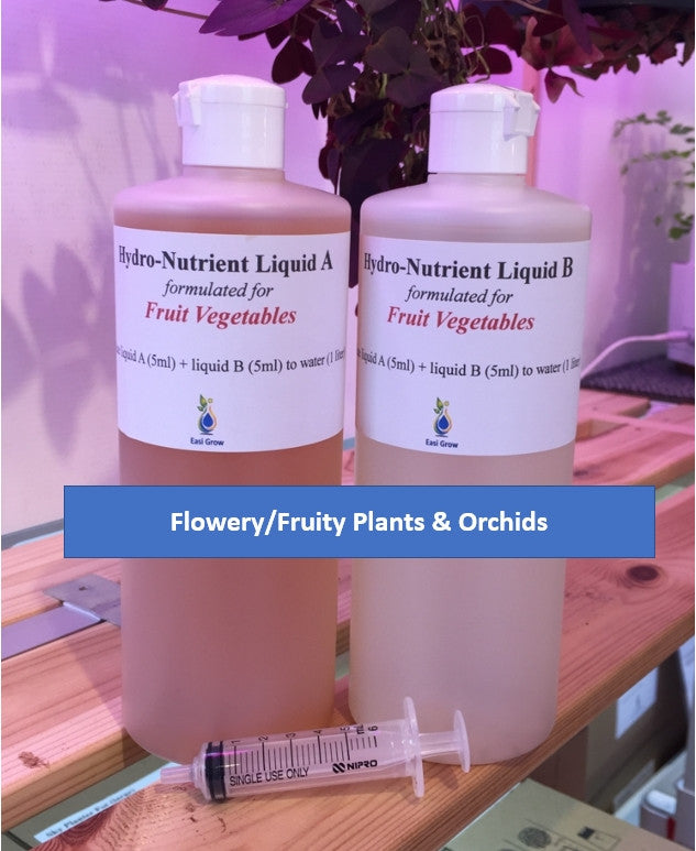 Hydroponic Nutrients Pack for Flower/Fruit Plants and Orchids